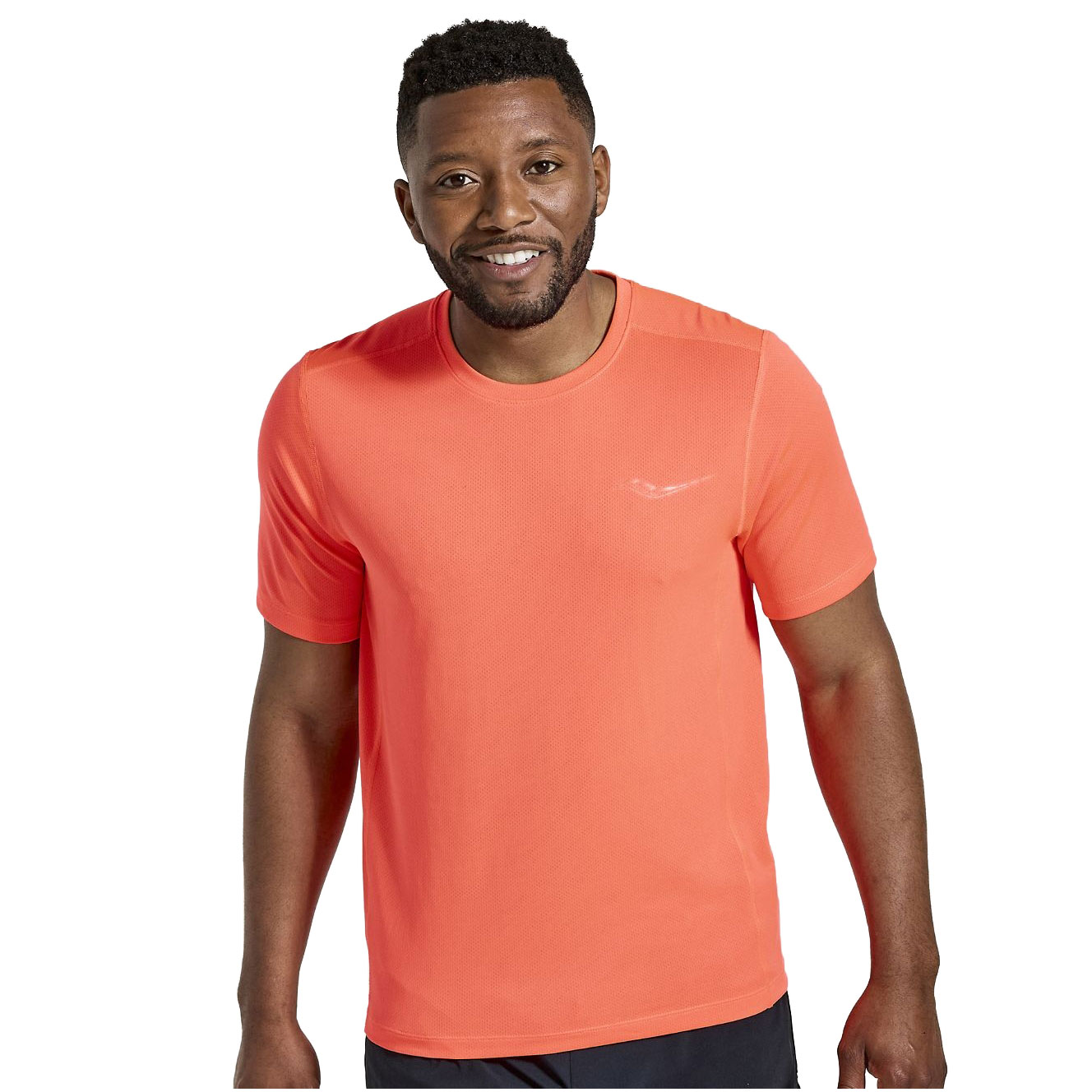 Picture of Saucony Stopwatch Short Sleeve Shirt - vizi red