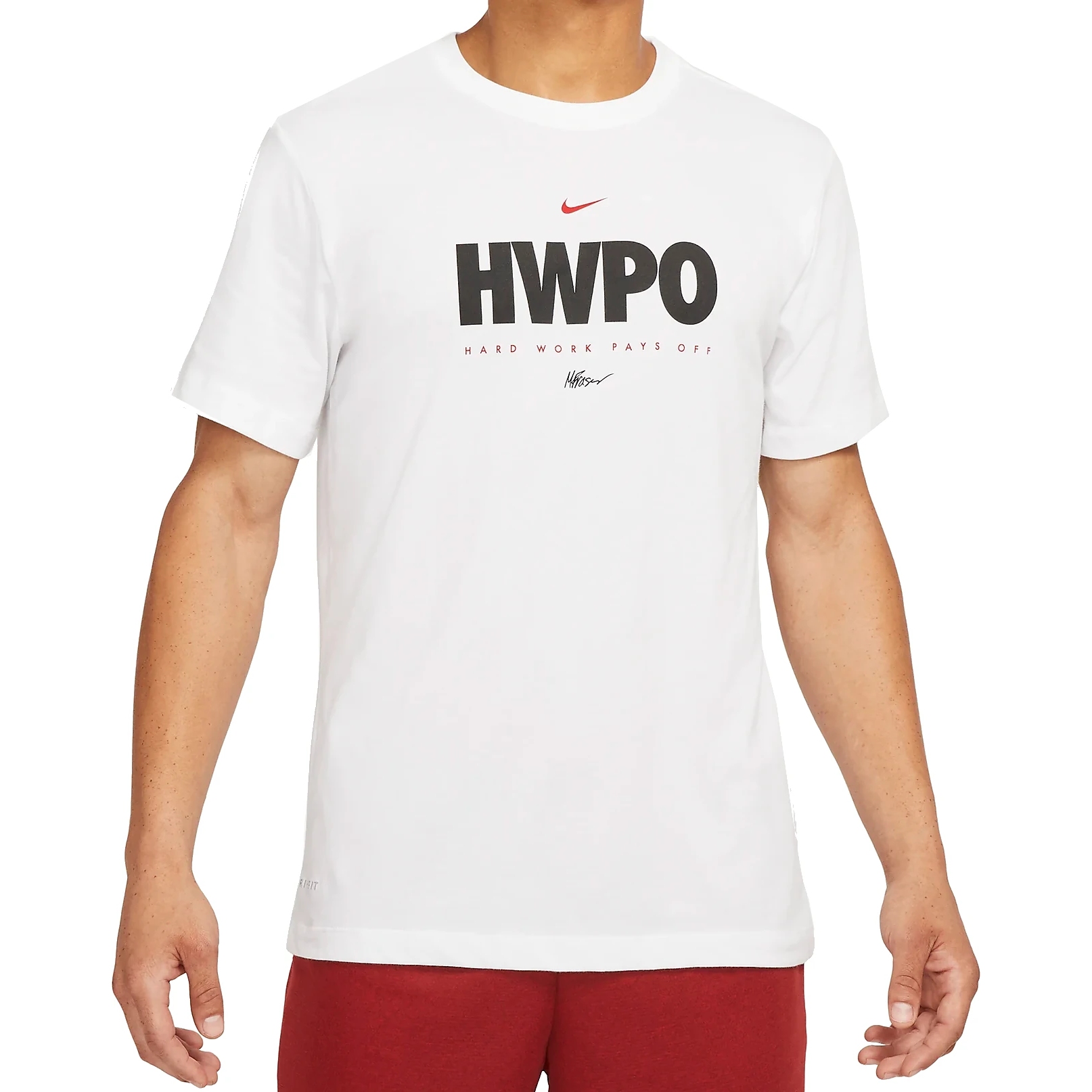 Image of Nike Dri-FIT "HWPO" Men’s Training T-Shirt - white DA1594-100