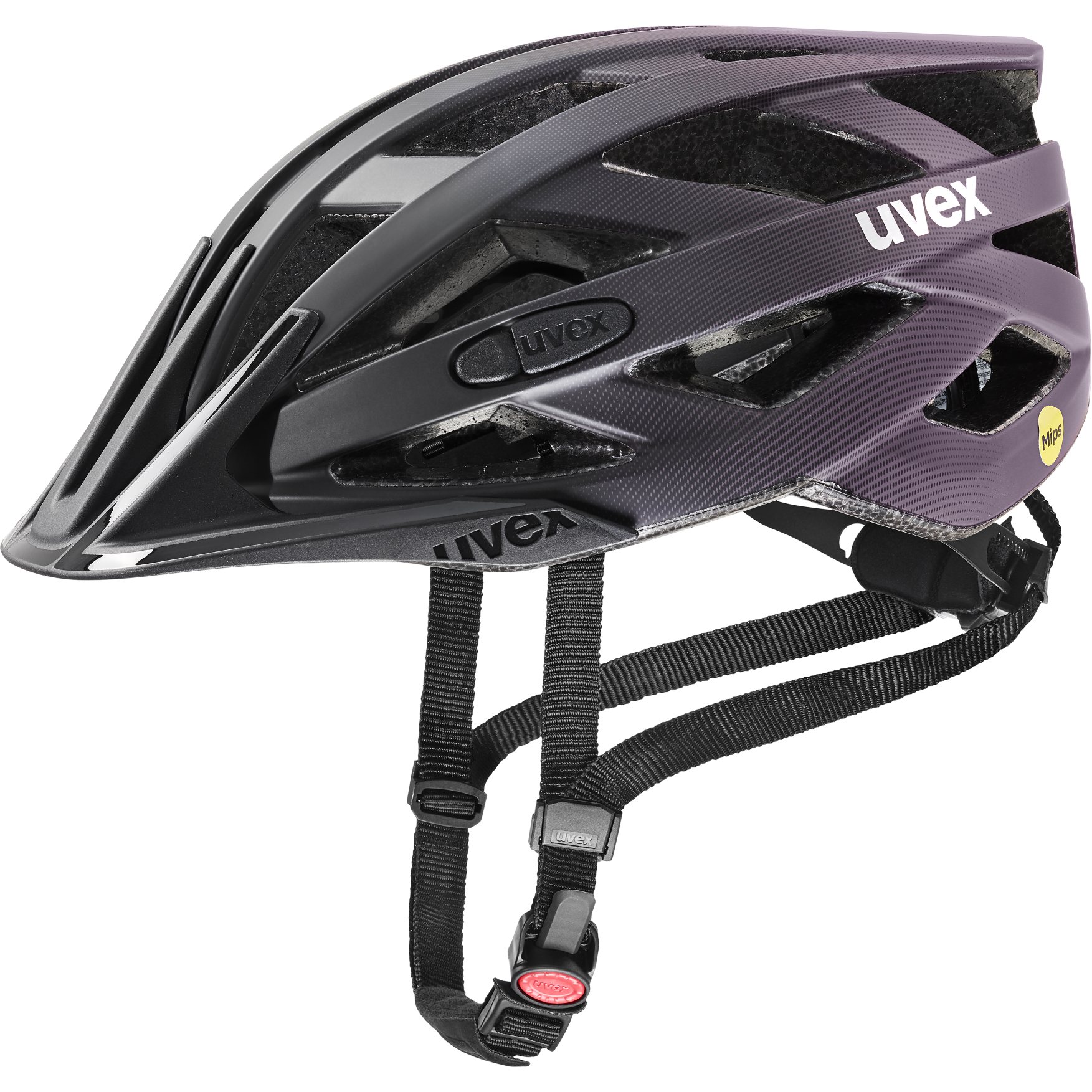 Image of Uvex i-vo cc MIPS Helmet - black-plum matt