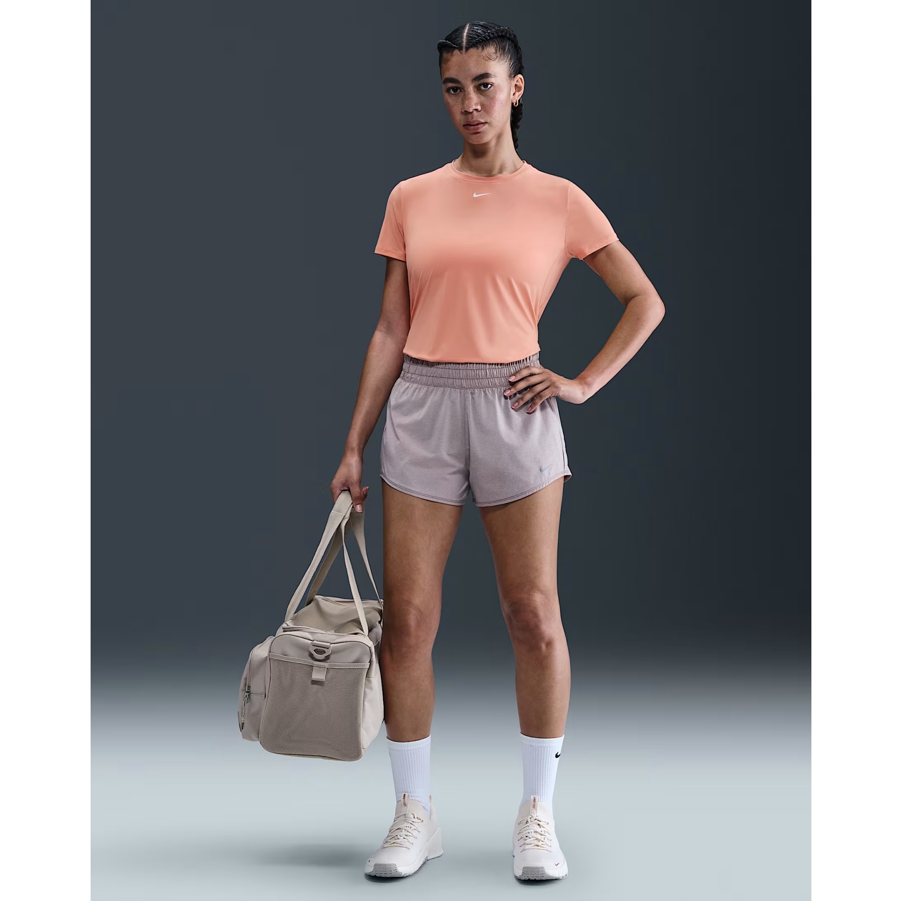 ★ Nike★ One Classic Dry Fit Short Sleeve Top W Apricot Ag Nike One Classic Dri-FIT Short Sleeve Top Women - apricot