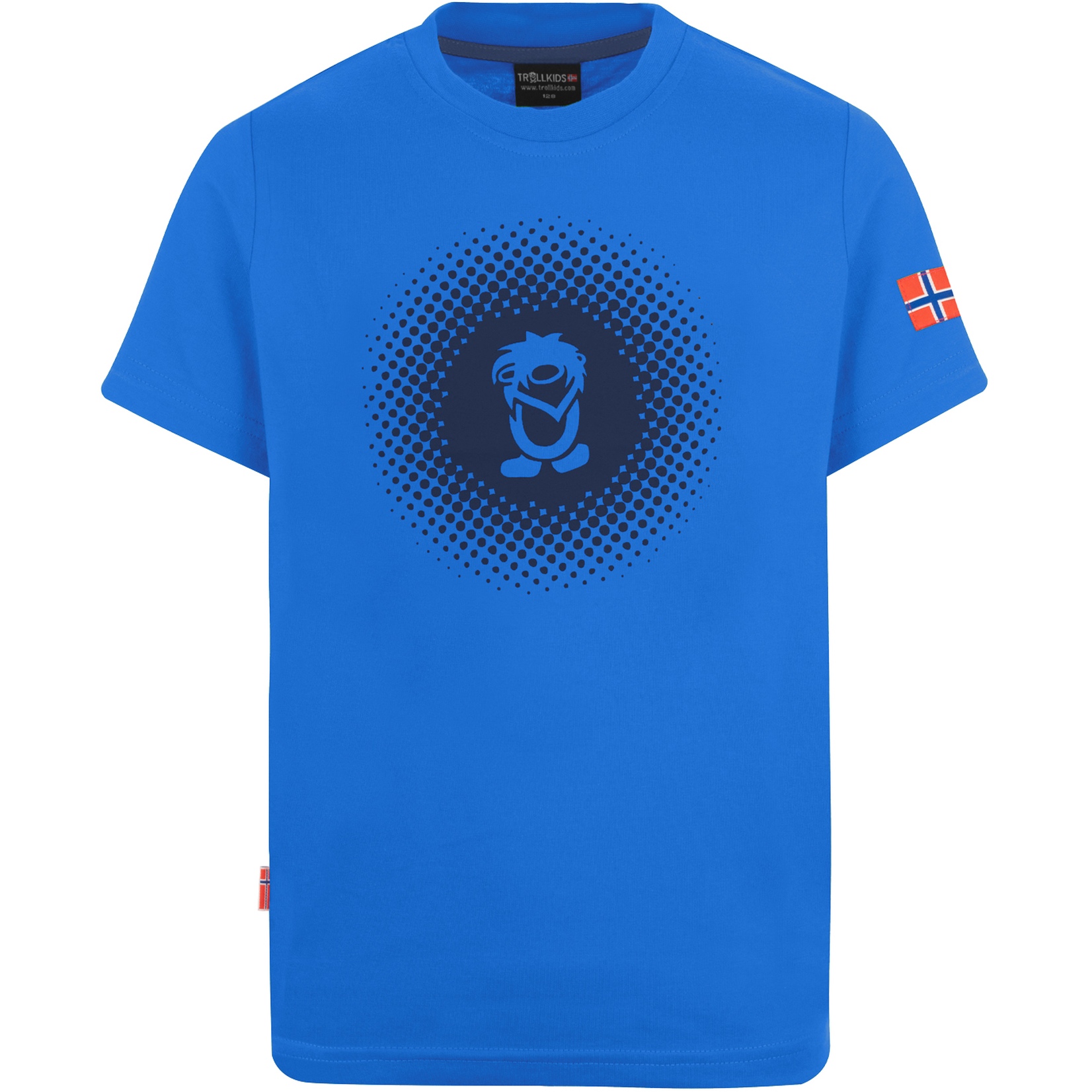 Produktbild von Trollkids Pointillism Kinder T-Shirt - glow blue/navy