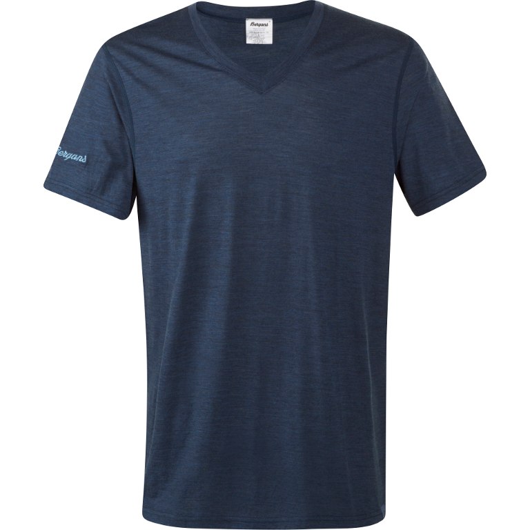 Produktbild von Bergans Bloom Wool T-Shirt - navy melange