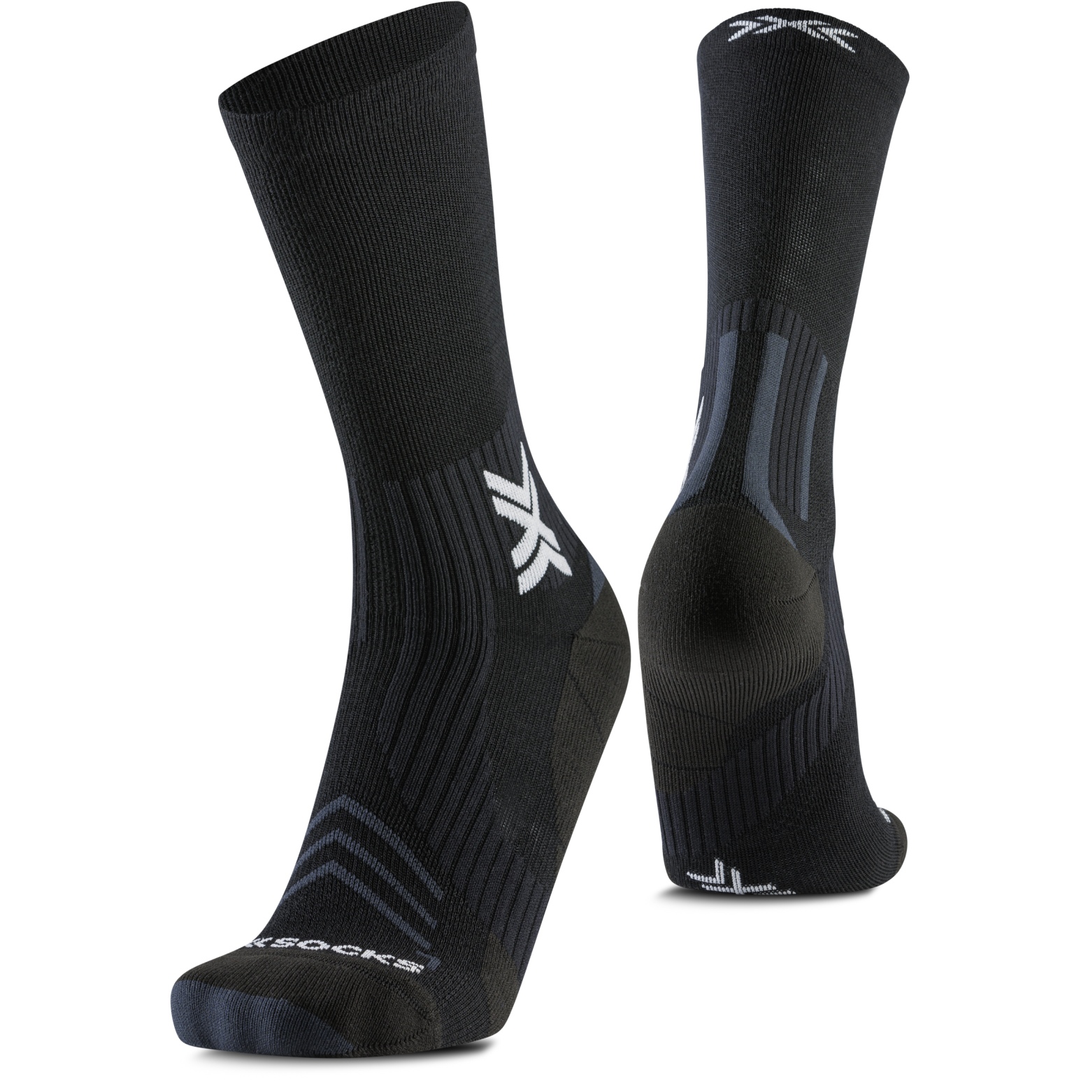 Photo produit de X-Socks Chaussettes de course - Run Expert Silk Merino Crew - x black/light grey