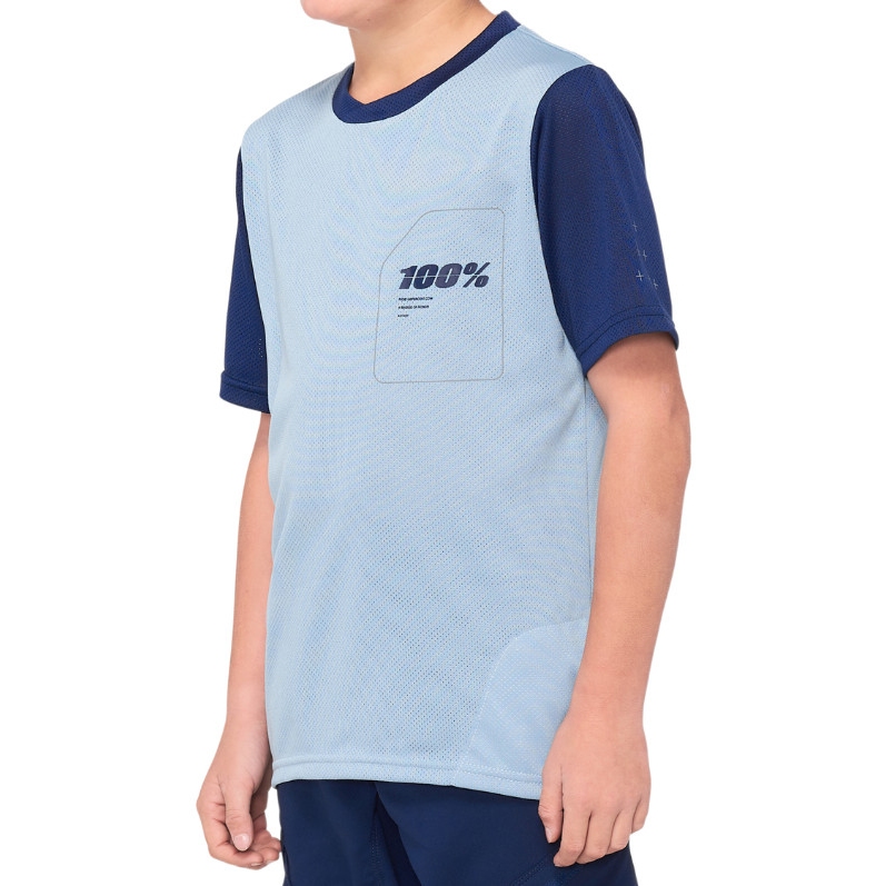 Picture of 100% Ridecamp Youth Short Sleeve Jersey - light slate/navy