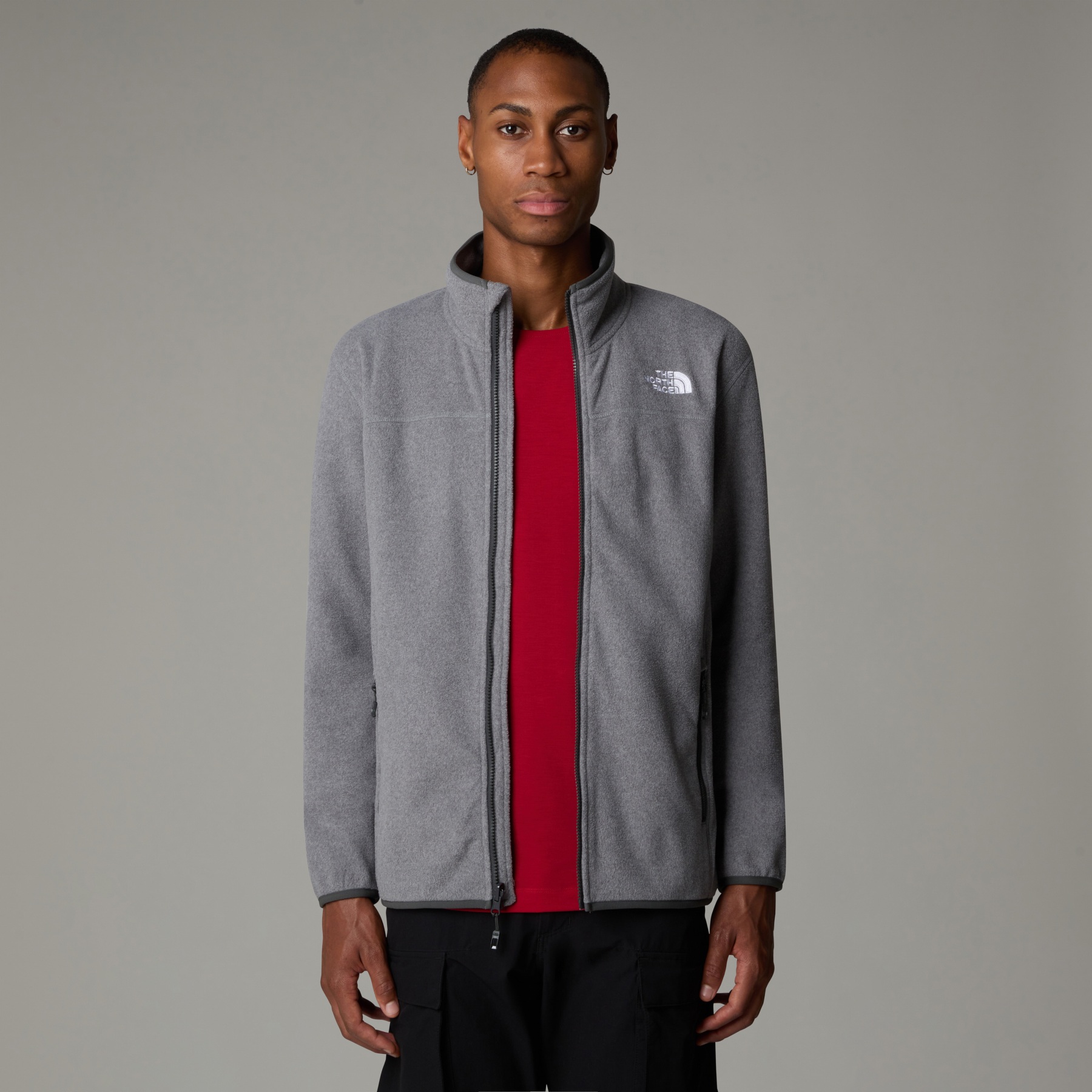 North face grey fleece jacket online