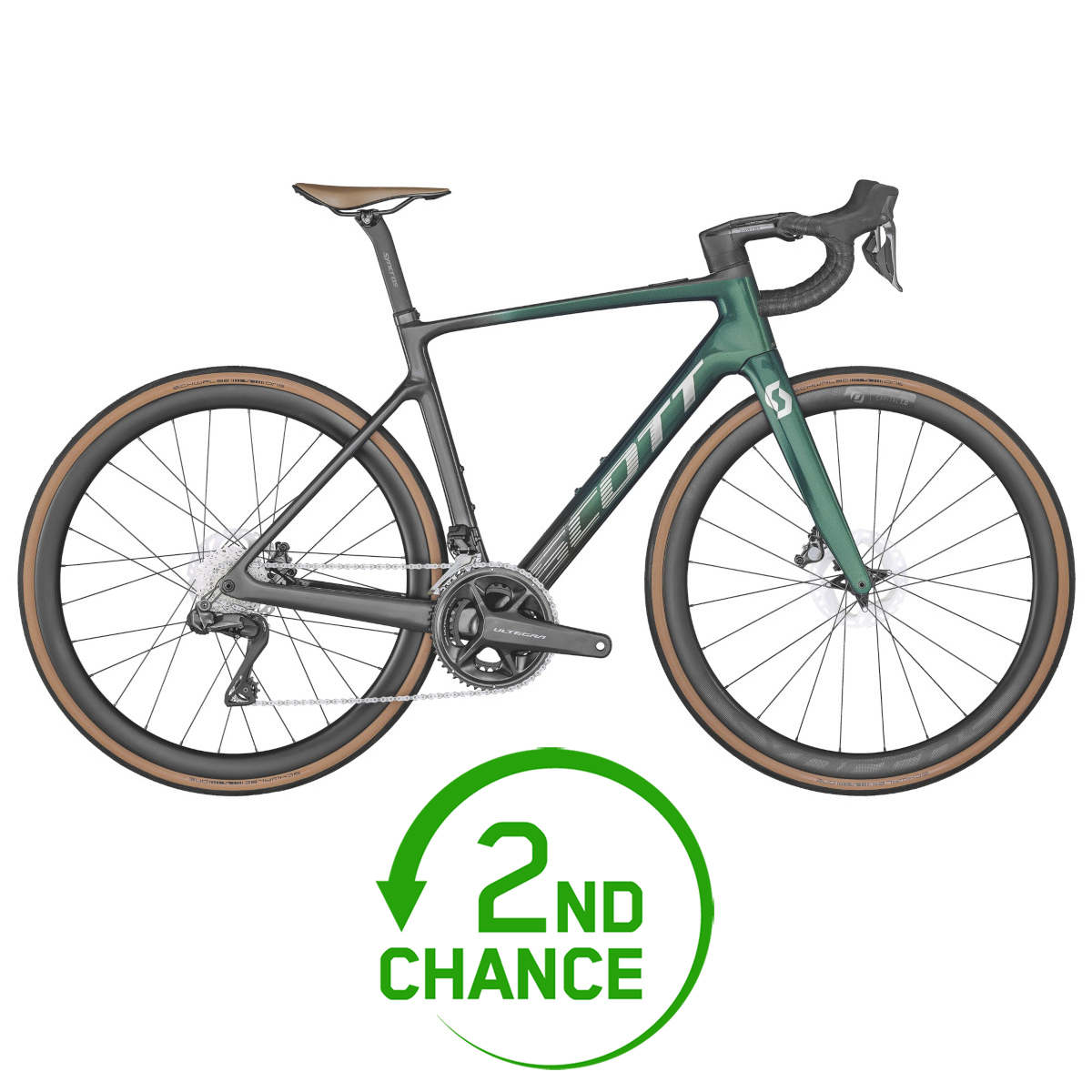 Productfoto van SCOTT ADDICT eRIDE 10 - Racefiets E-Bike - Carbon - 2022 - prism aqua green / chrome - B-Keus