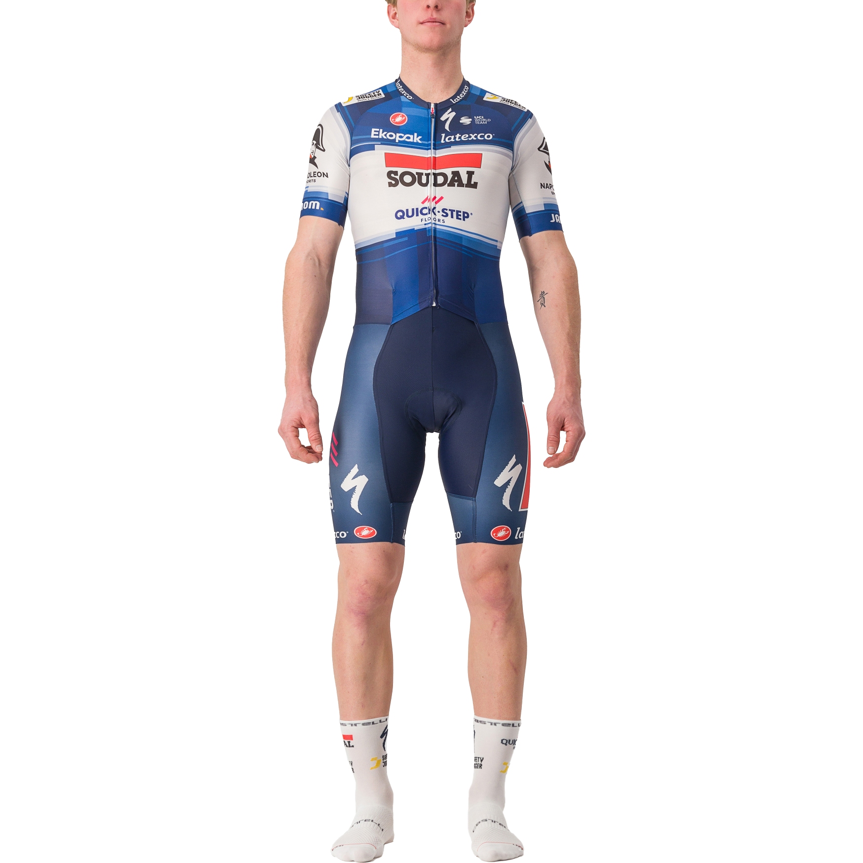 Picture of Castelli Sanremo RC Speed Suit Team Soudal Quick-Step - dark blue/white 55