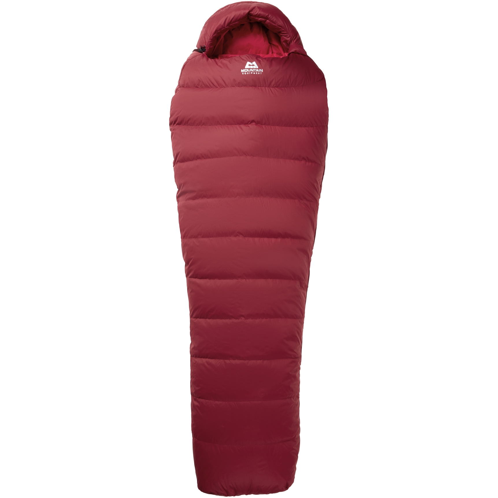 Image of Mountain Equipment Olympus 450 Women's Regular Sleeping Bag ME-006082 - zip left - rhubarb