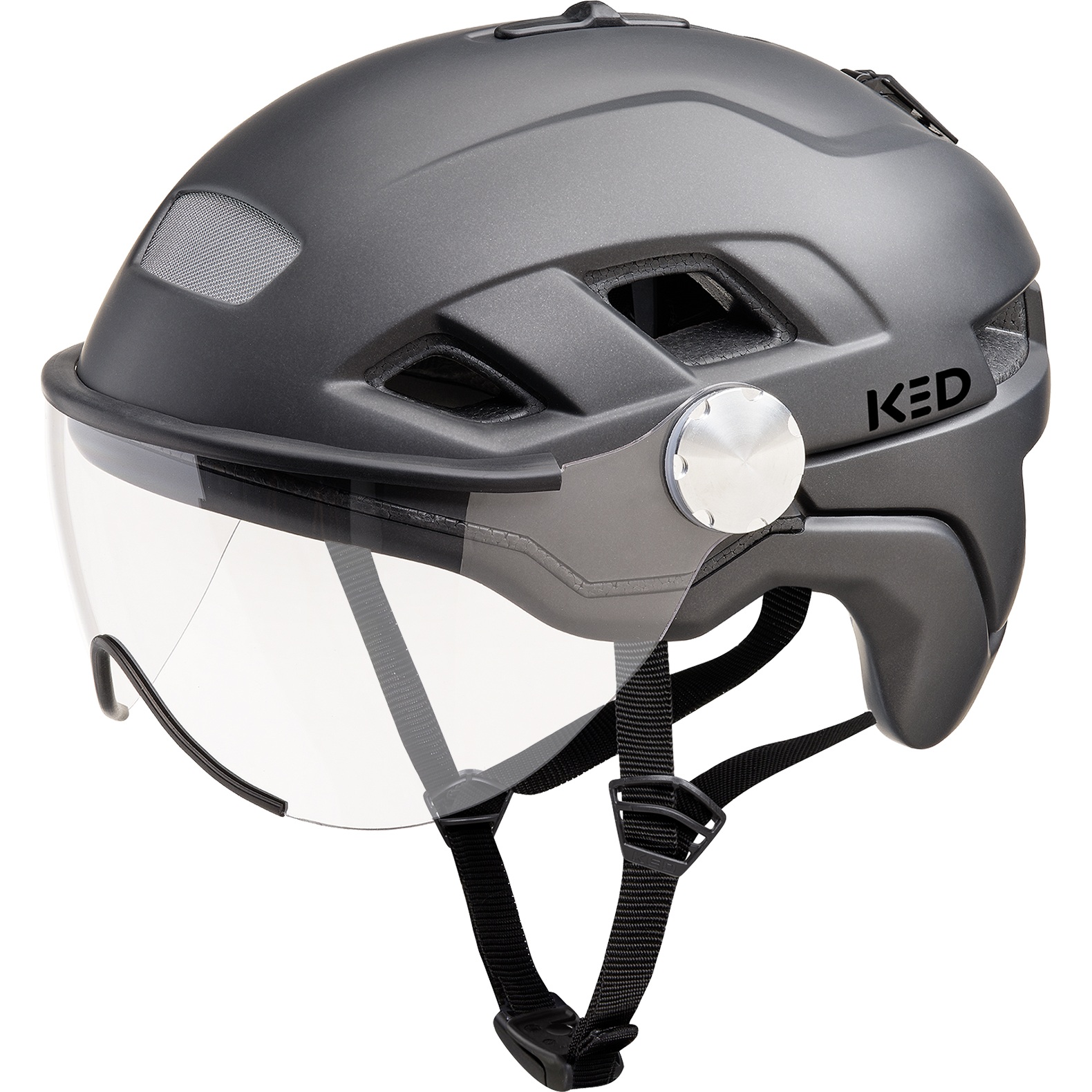 Produktbild von KED B-Vis X-Lite Helm - metallic black matt