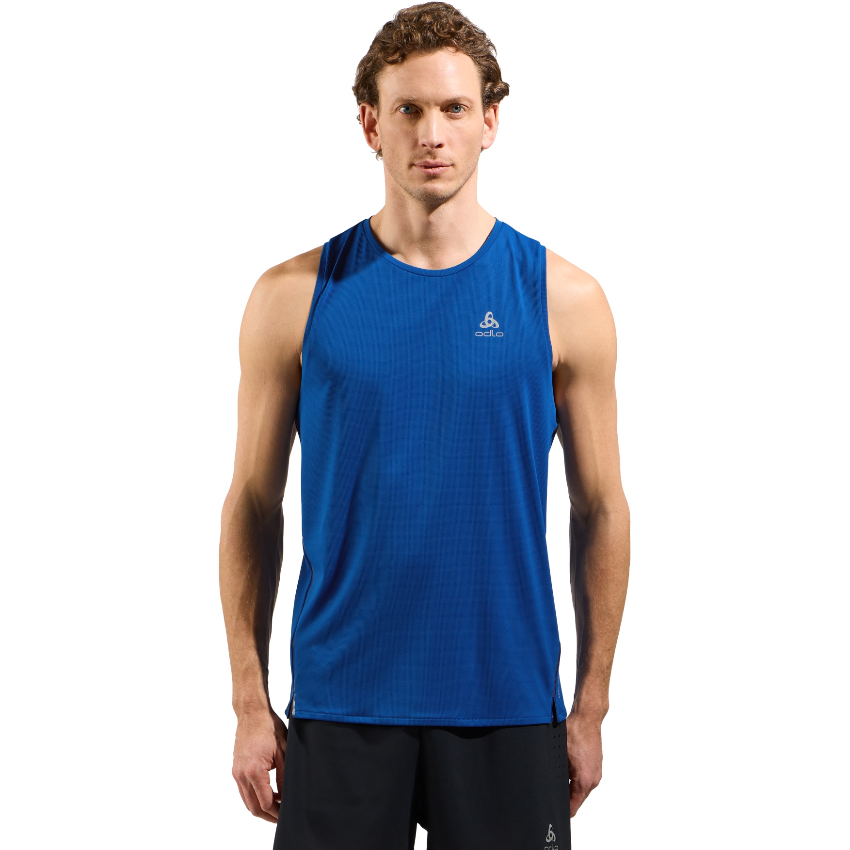 Odlo Canottiera Uomo - BL Top Crew Neck Singlet Active F-Dry, Bianca, Traspirante E Antibatterica