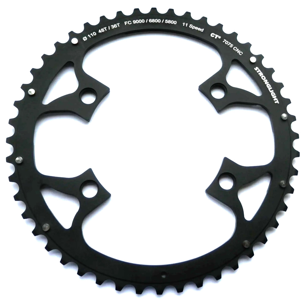 Produktbild von Stronglight Road Kettenblatt CT2 E-Shifting - 4-Arm - 110mm - Shimano FC-5800 / FC-6800 / FC-9000
