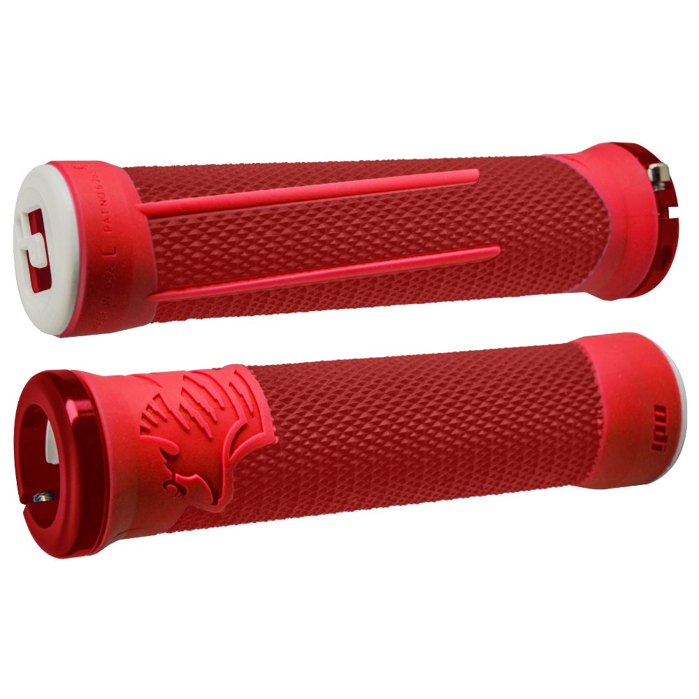 Productfoto van ODI AG-2 Aaron Gwin Lock-On Grips 2.1 - Red / Fire Red