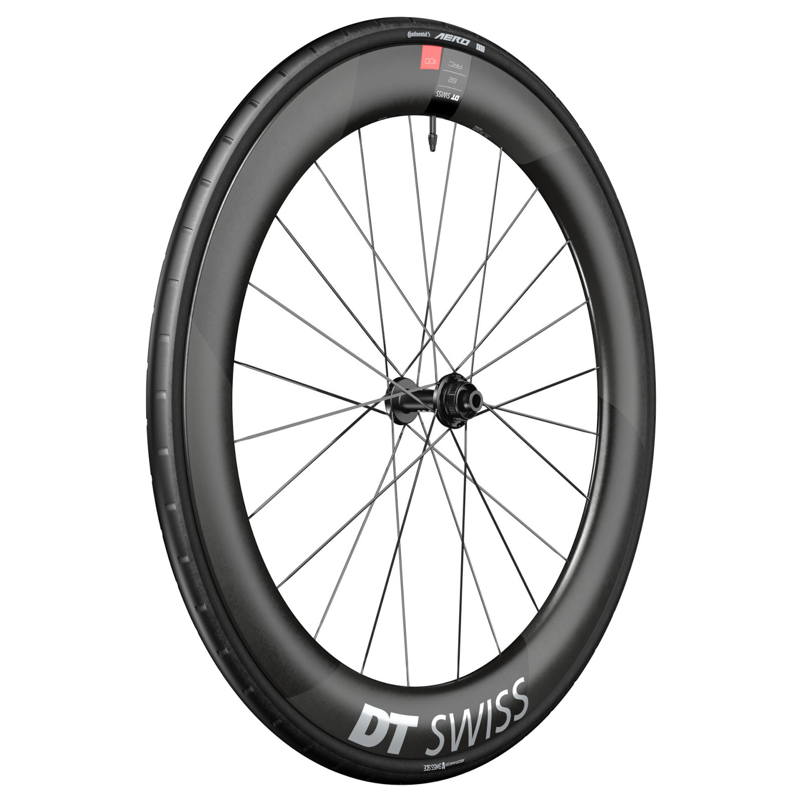 Колесная система DT Swiss | Continental WTS - Переднее колесо ARC 1100 DICUT 62 + складная шина AERO 111 - 28
