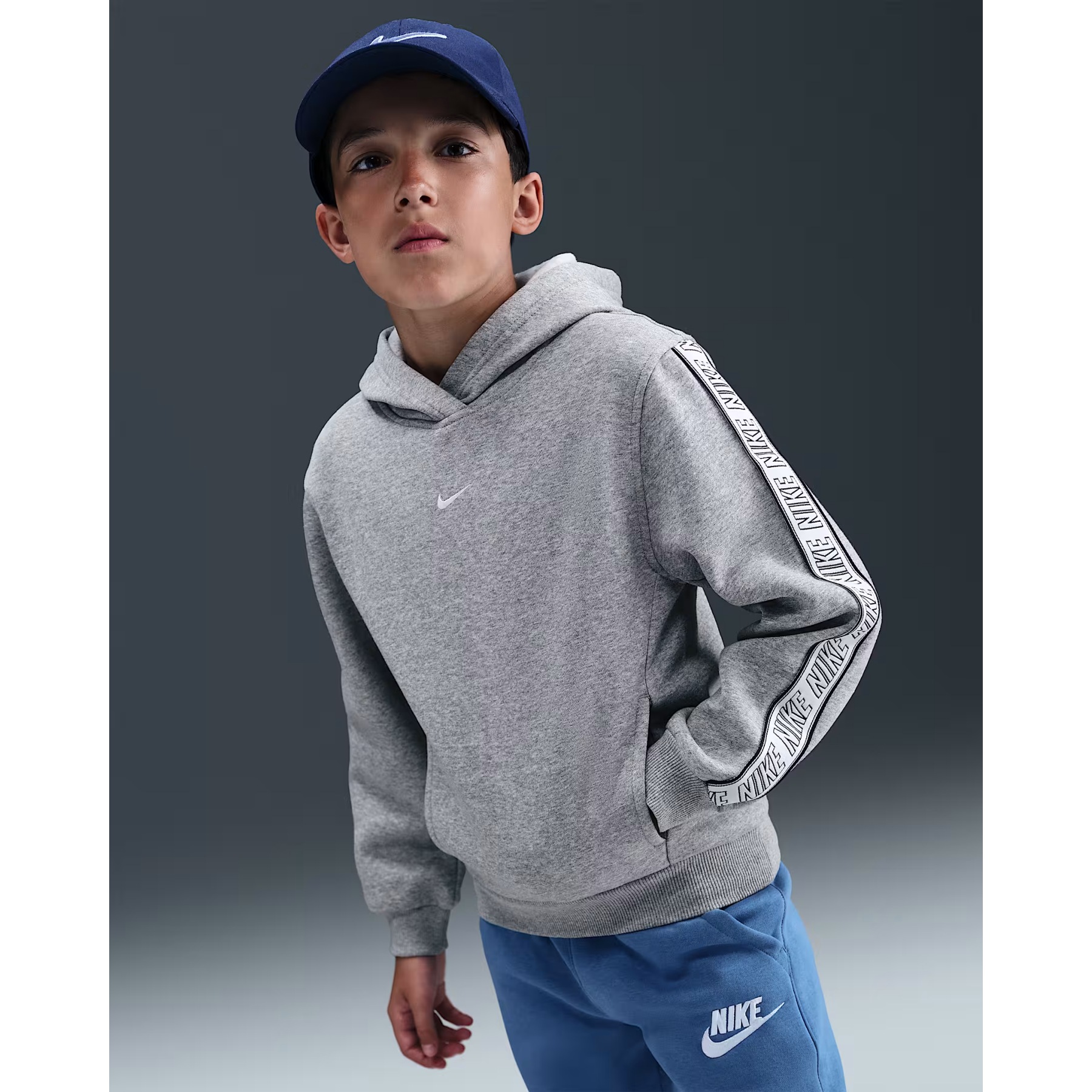 nike sportswear grey hoodie