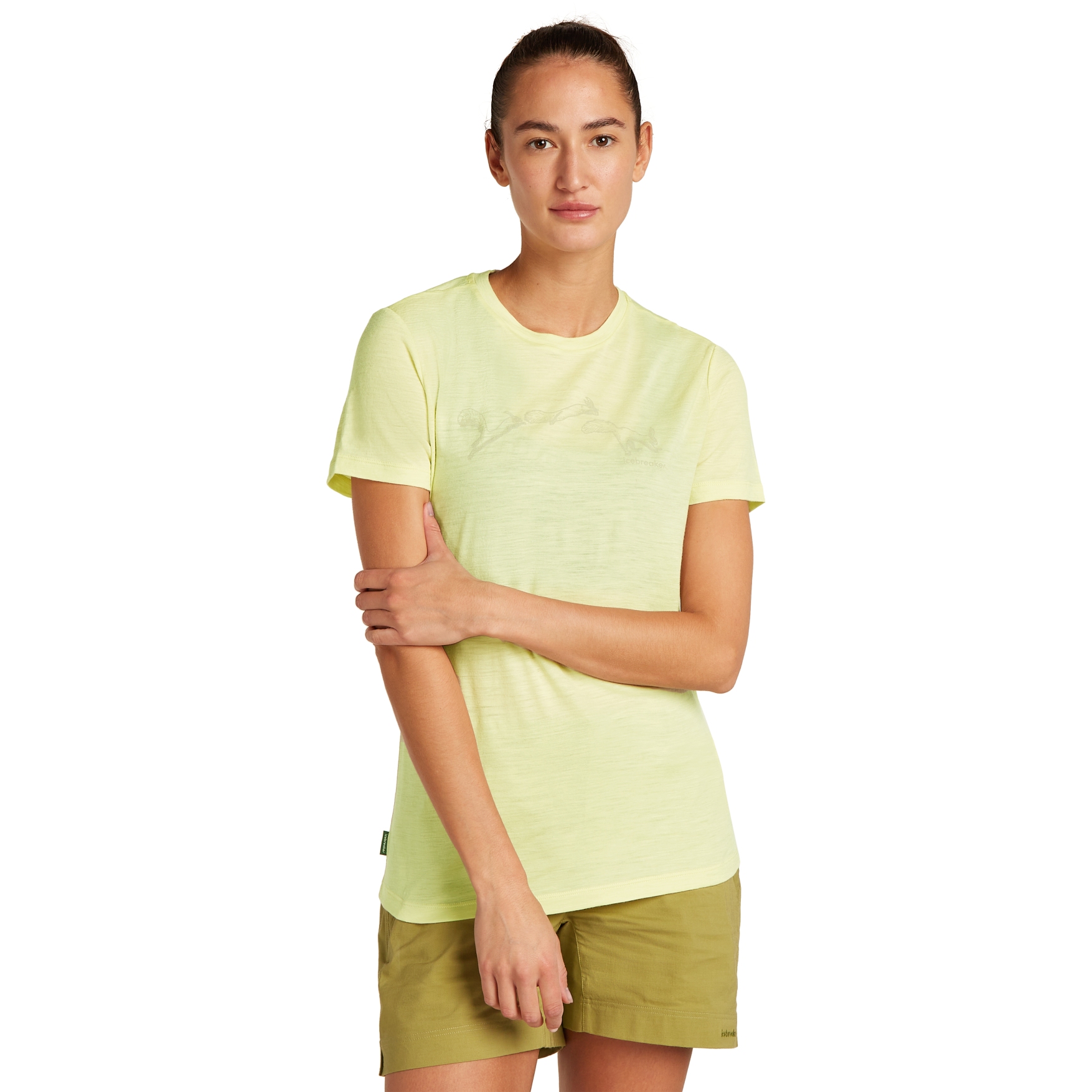 Produktbild von Icebreaker Merino 150 Tech Lite T-Shirt Airbourne Squirrel Damen - Citrine