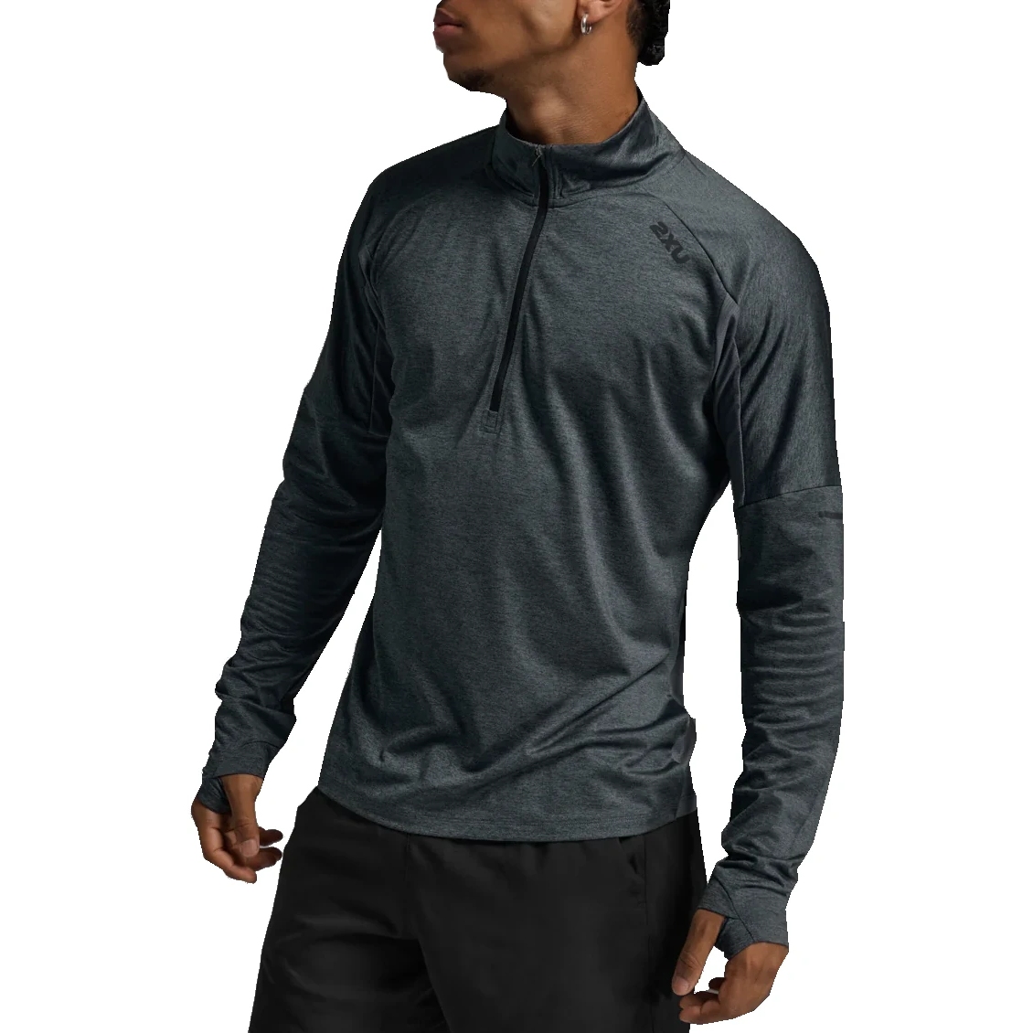 Kuva tuotteesta 2XU Aero 1/2 Zip Longsleeve Shirt Men - dark sage/black reflective
