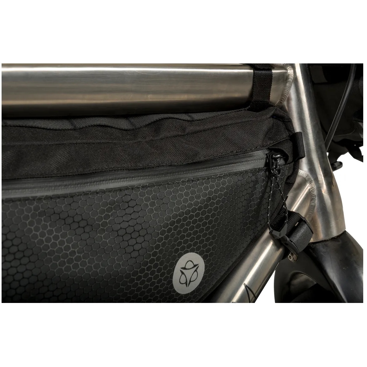 AGU Top-Tube Venture Frametas, HIVIS, Bikepacking, 0,7 Liter - Zwart