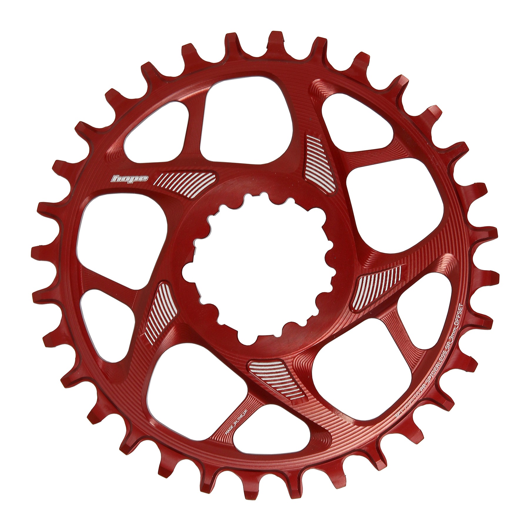 Produktbild von Hope R22 Kettenblatt SR3 | SRAM 3-Bolt Direct Mount | 3mm Offset - rot