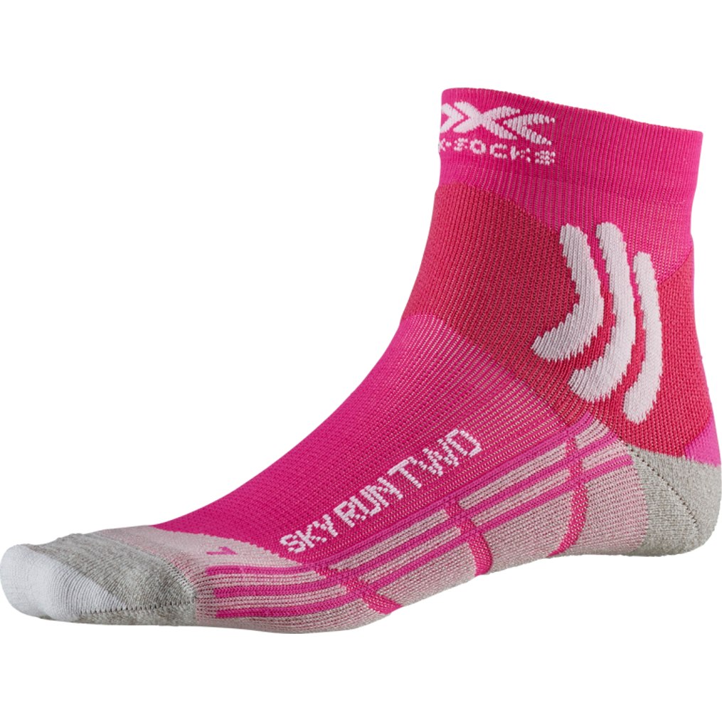 Picture of X-Socks Sky Run Two Women&#039;s Running Socks - flamingo pink/pearl grey
