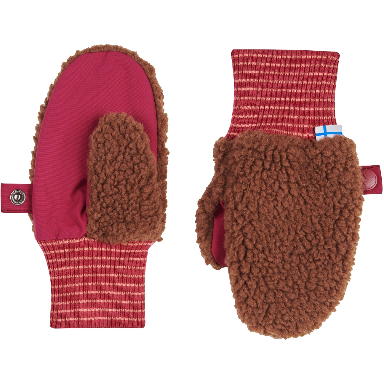 Image of Finkid NUPUJUSSI TEDDY Mittens Kids - cocoa