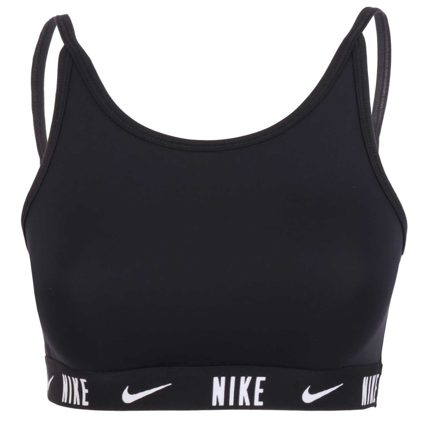 Produktbild von Nike Trophy Sport-BH mit leichter Unterstützung Mädchen - schwarz/schwarz/weiß CU8250-010