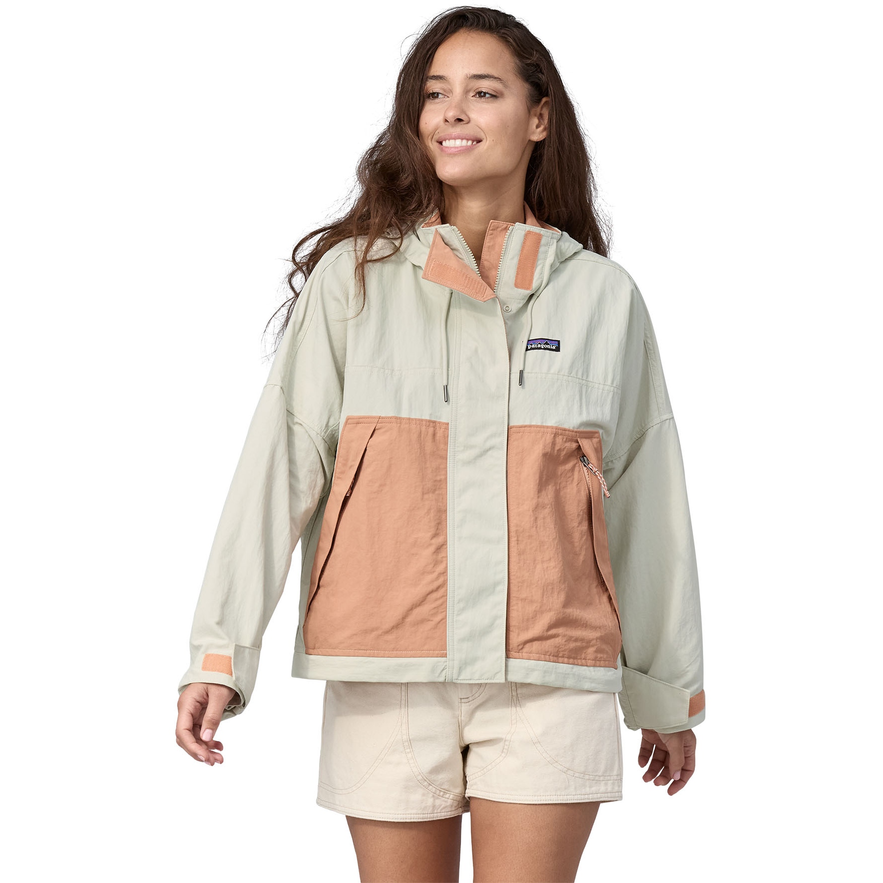 Picture of Patagonia Skysail Jacket Women - Dyno White w/Terra Pink