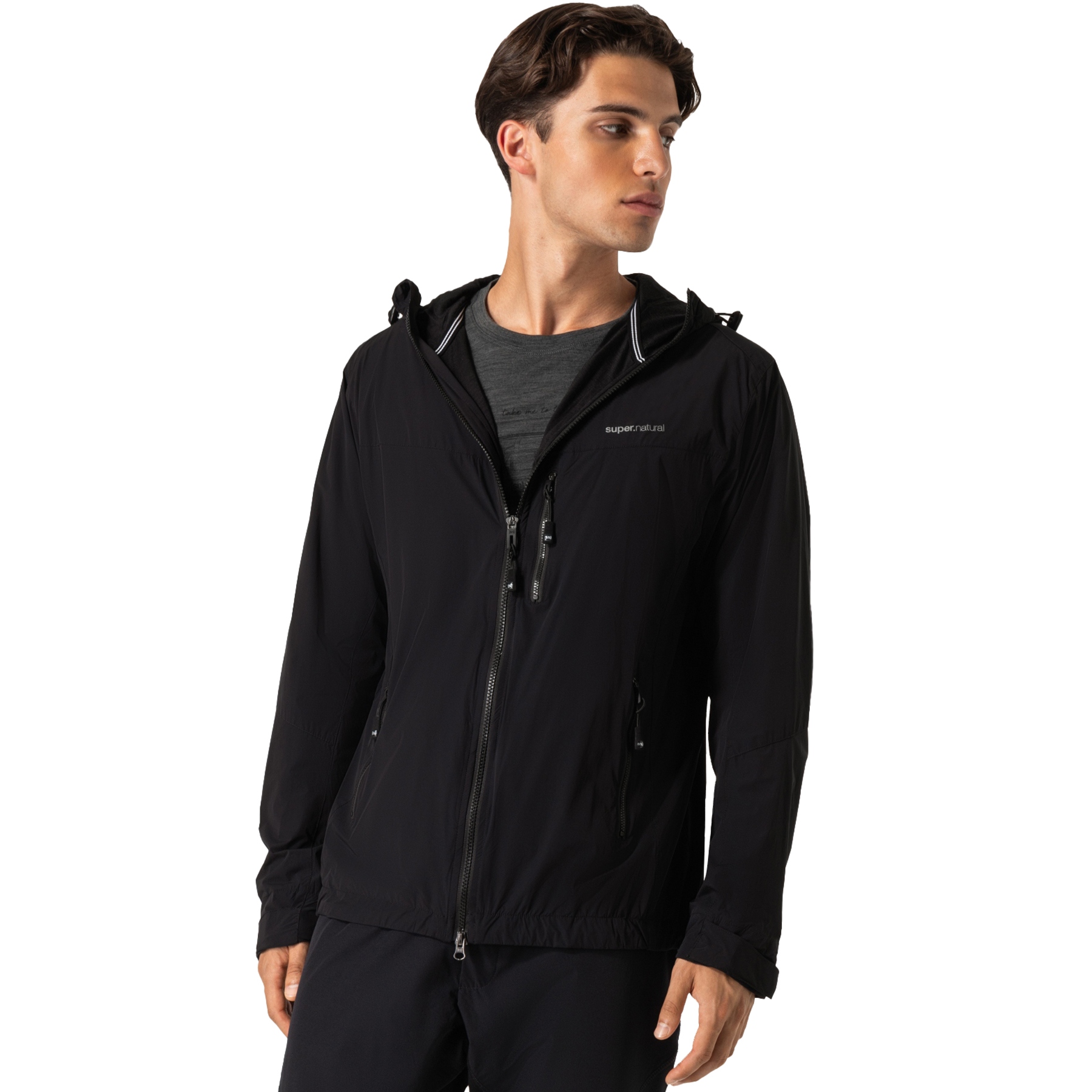 Produktbild von SUPER.NATURAL Alpine Active Jacke Herren - Jet Black/Jet Black