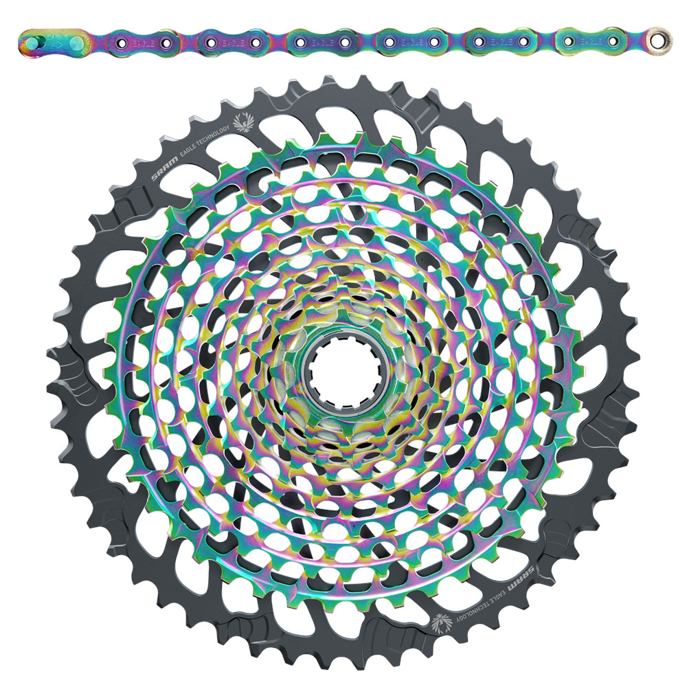 Picture of SRAM XX1 Eagle Wear and Tear -Set with Chain and XG-1299 Cassette - 52 teeth - rainbow