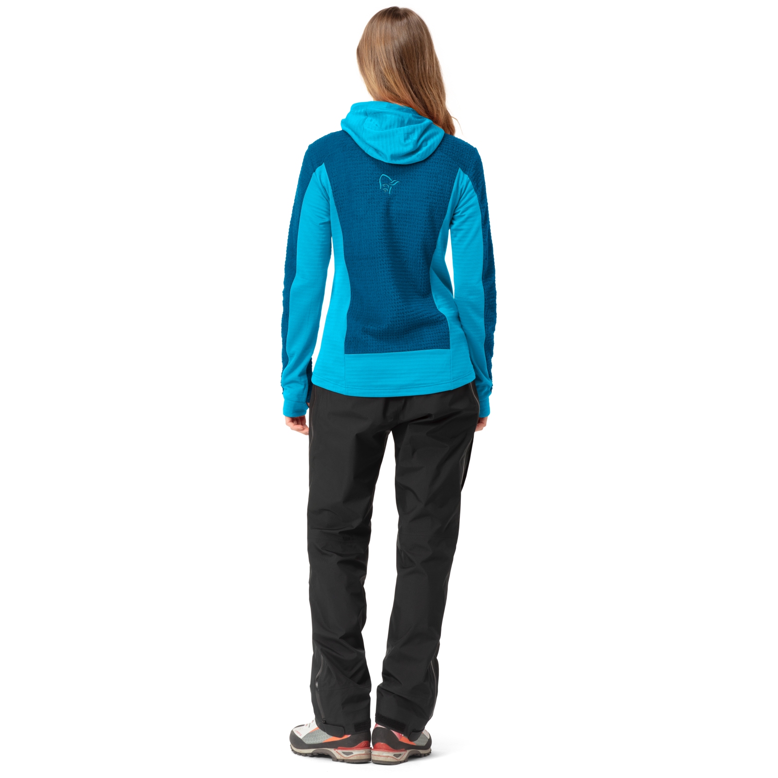 Norrona falketind Alpha120 Zip Hood Jacket Women - Aquarius