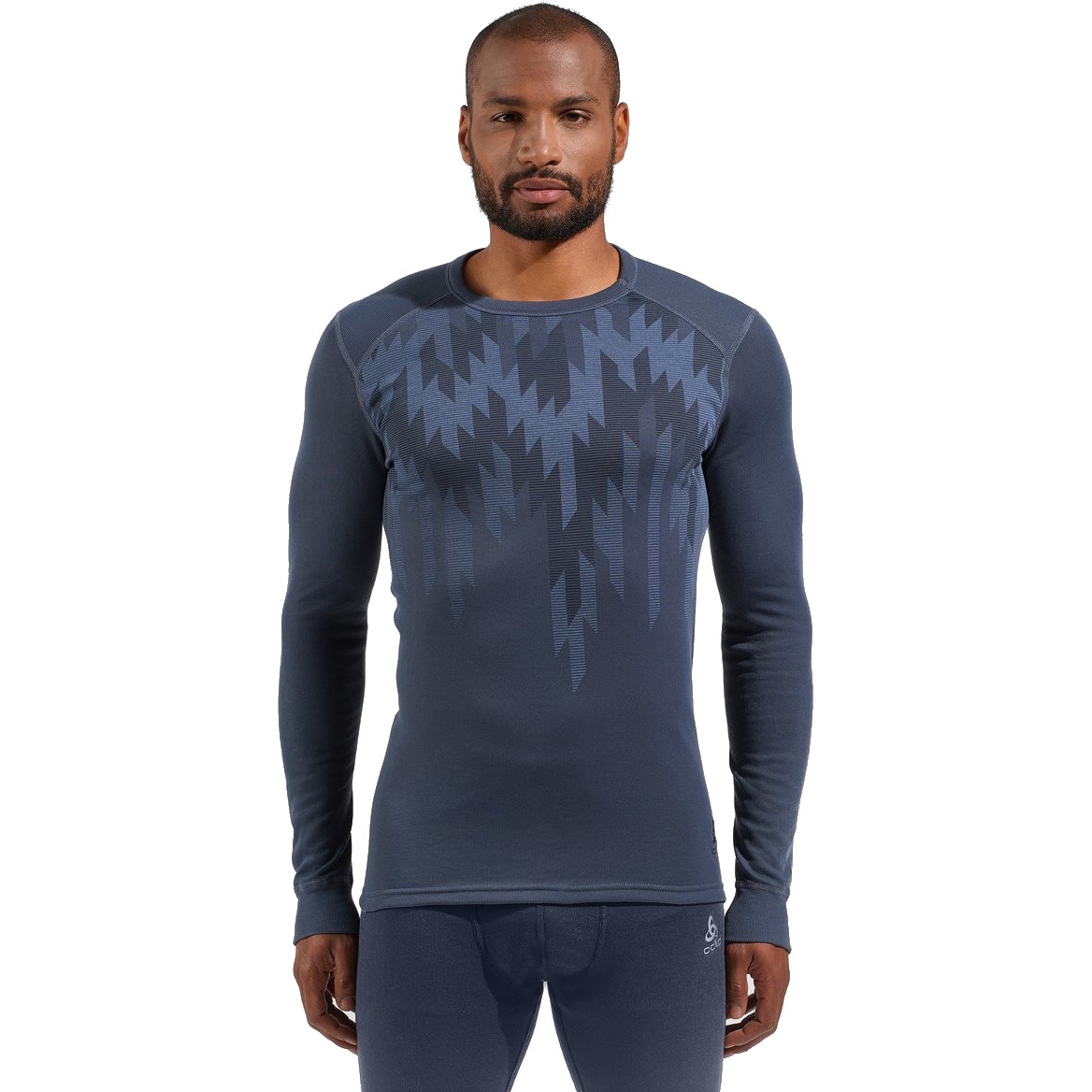 Picture of Odlo Active Warm Graphic Long-Sleeve Base Layer Top Men - india ink