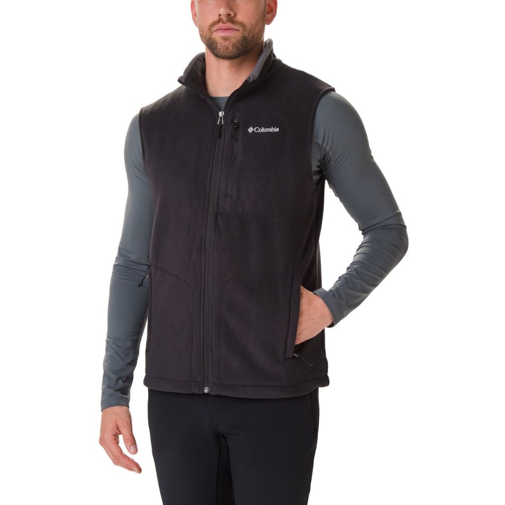 Productfoto van Columbia Fast Trek Fleece Vest Heren - Zwart