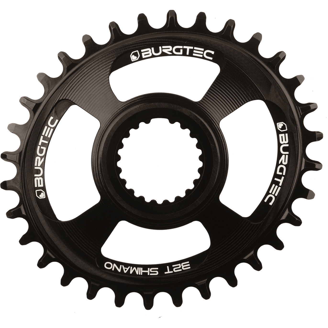 Produktbild von Burgtec Thick Thin Kettenblatt - Oval - Shimano - Direct Mount - burgtec black