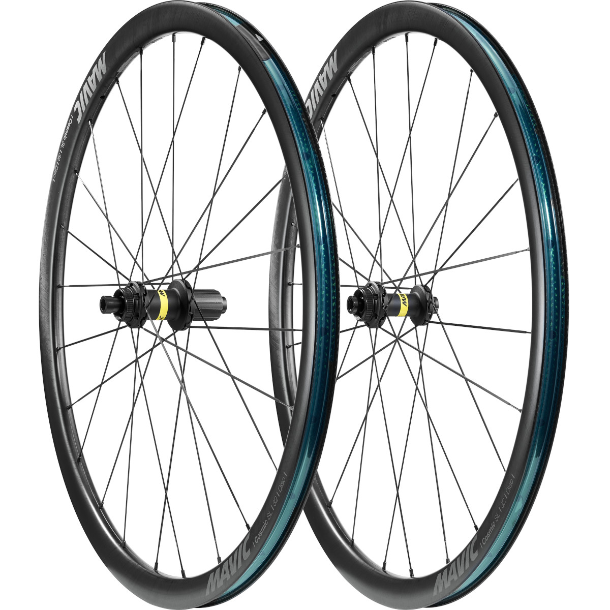 Mavic Paire de Roues Cosmic SL 32 Disc UST 28 Carbon Hookless Centerlock 12x100mm 12x142mm Shimano HG L