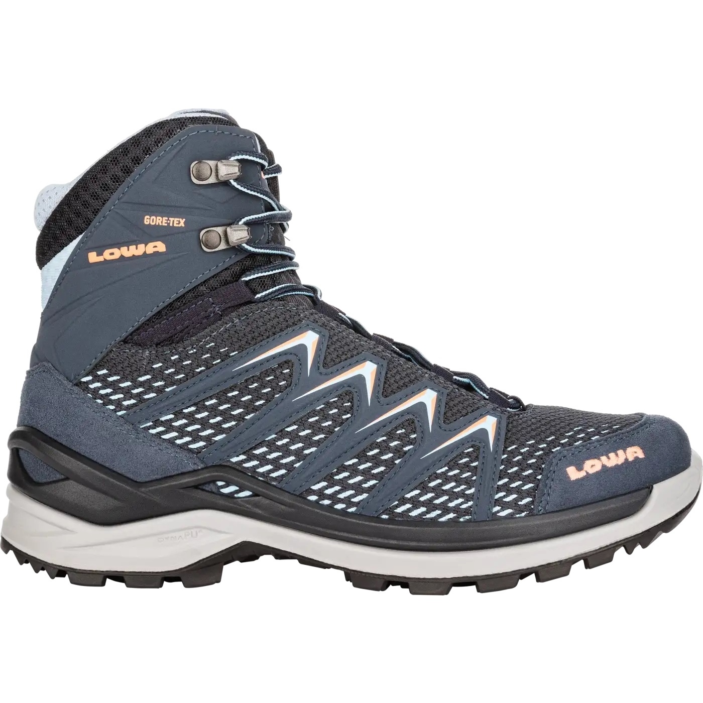 Picture of LOWA Innox Pro GTX Mid Women&#039;s Shoes - steelblue/salmon