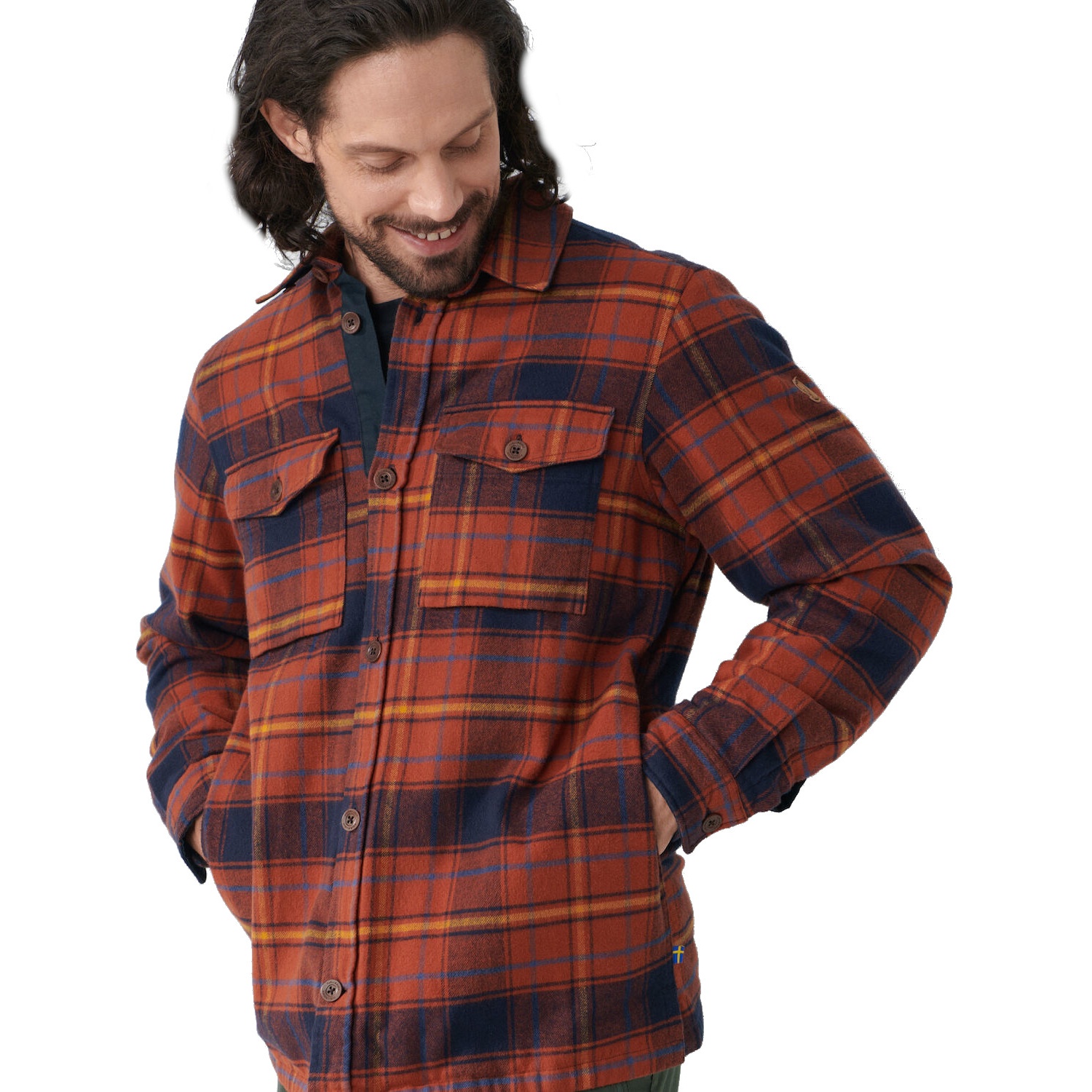 Övik Men's Heavy Flannel Long Sleeve Shirt - Fjällräven