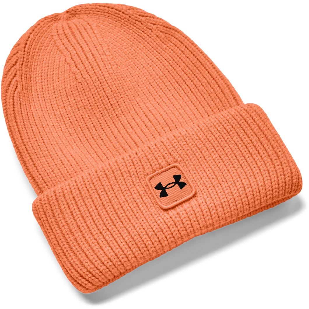 Foto van Under Armour ColdGear® Infrared Halftime Ribbed Beanie Heren - Afterglow/Black