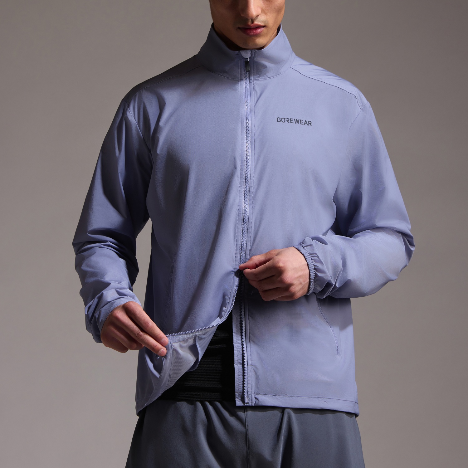 Veste De Running Gore Windstopper - Bleu - Taille M - Femme - Occasion Très Bon état