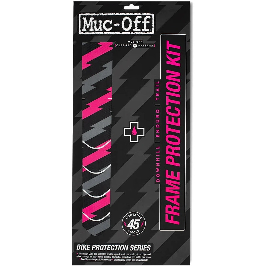 Foto van Muc-Off Frame Protection Kit DH/Enduro/Trail - bolt/pink