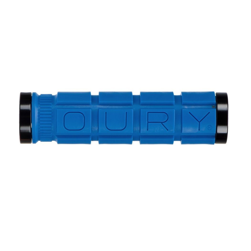 Productfoto van Oury Lock-On Dual-Clamp Bar Grips - 127/32.0mm - blue