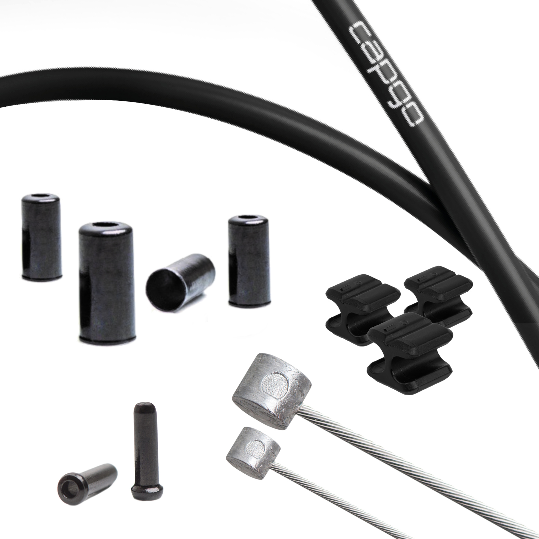 Photo produit de capgo Kit de Câble de Frein - Blue Line | PTFE - MTB (Shimano) | noir