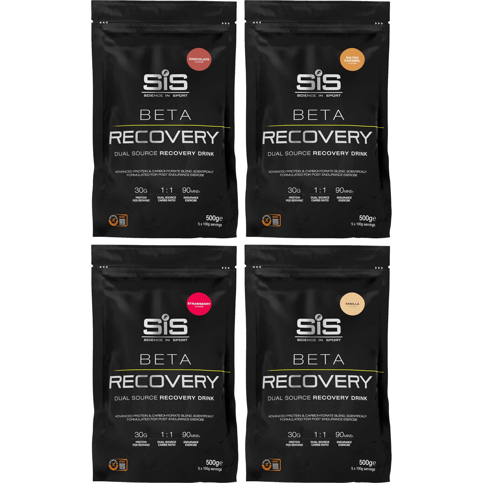 Bild von SiS BETA Recovery - Eiweiß-Kohlenhydrat-Getränkepulver - 500g