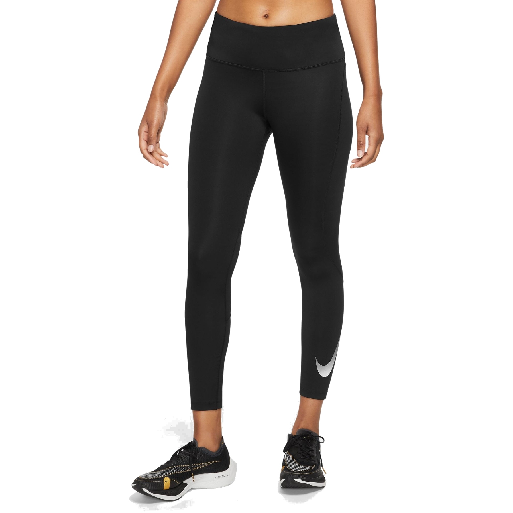 Produktbild von Nike Fast 7/8-Lauf-Leggings für Damen - black/reflective silver DX0948-010