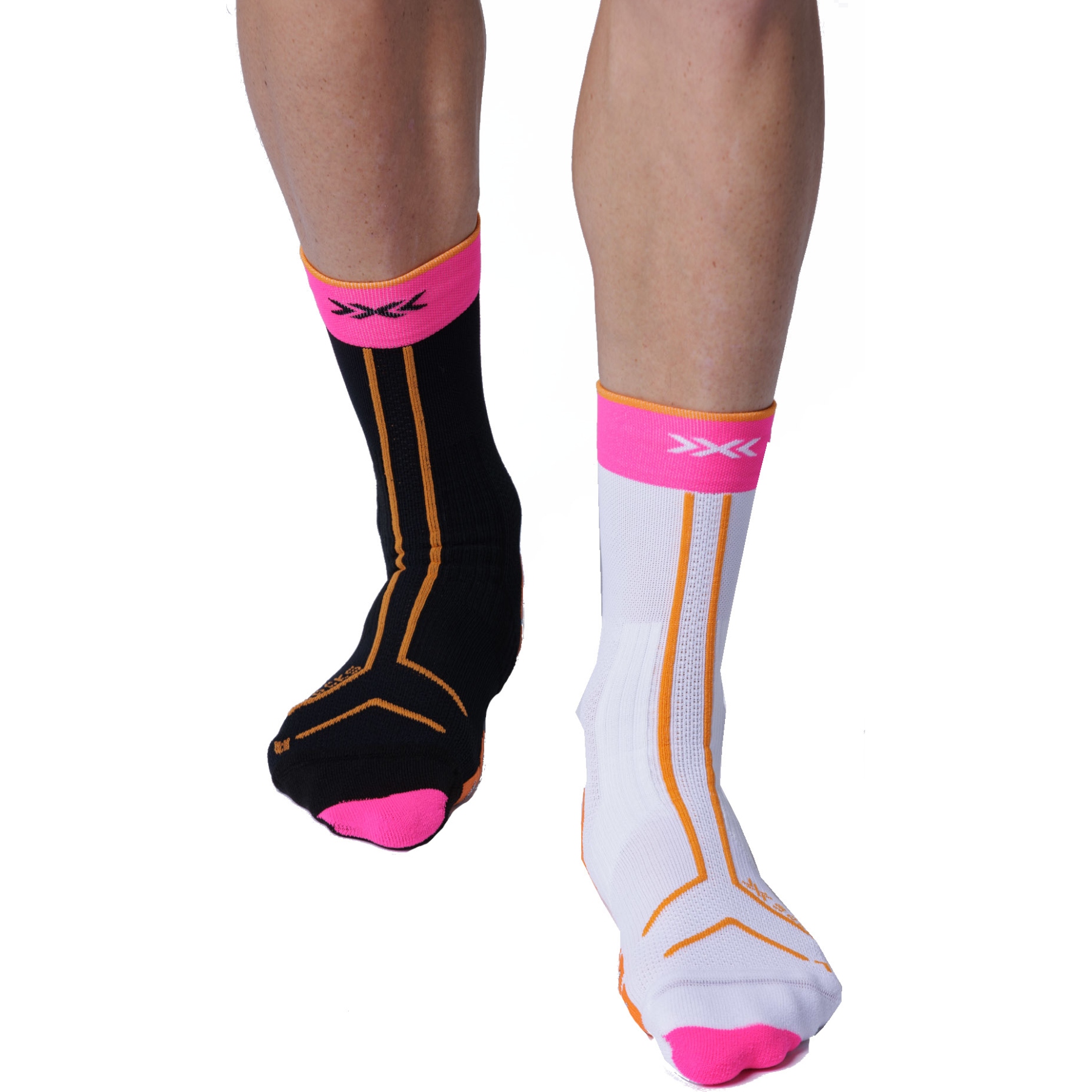Photo produit de X-Socks Chaussettes - Trailrun Expert Crew - yinyang/x black/x white/fluo pink