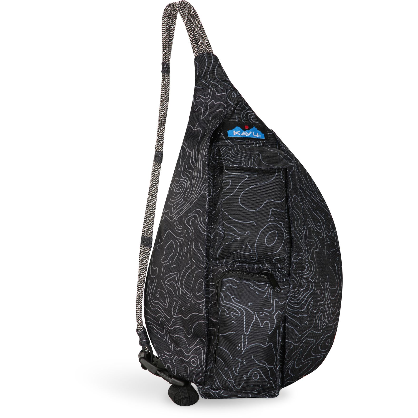 KAVU Mini Rope Sling Bag 4L - Black Topo | BIKE24