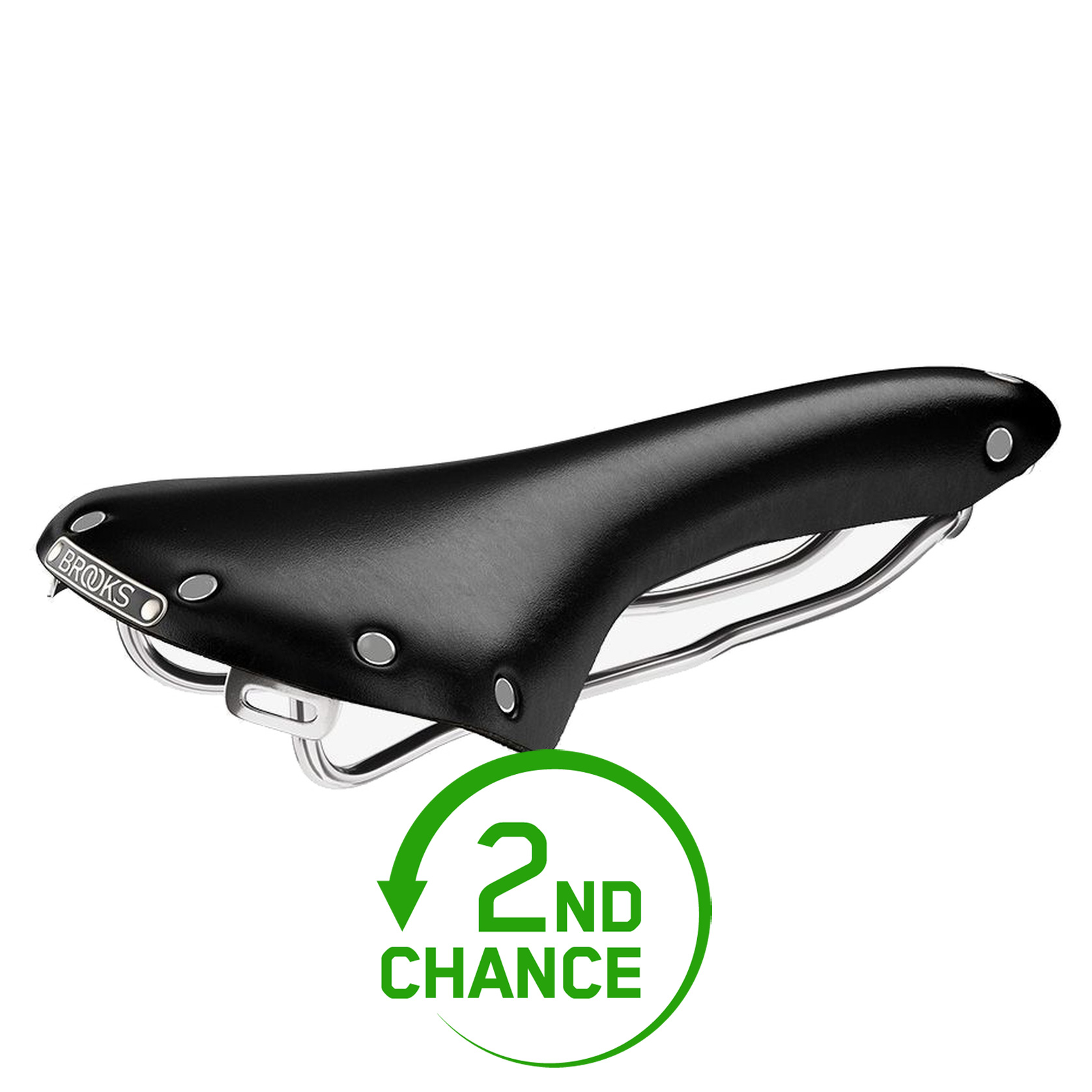 Picture of Brooks B15 Swallow Bend Leather Saddle - black - 2nd Choice