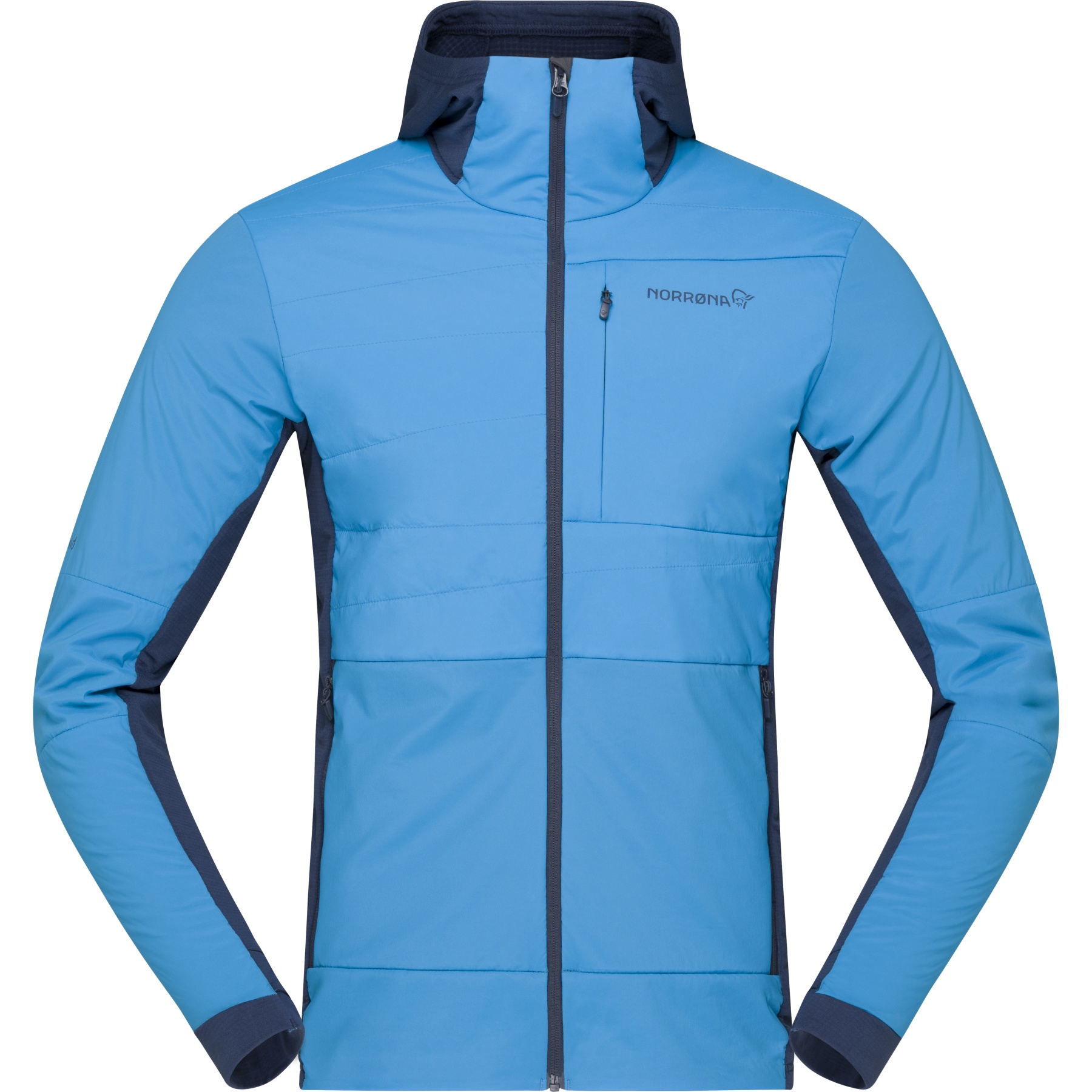 Norrona falketind Alpha90 insulated Zip Hood Jacket Men Hawaiian Surf Indigo Night