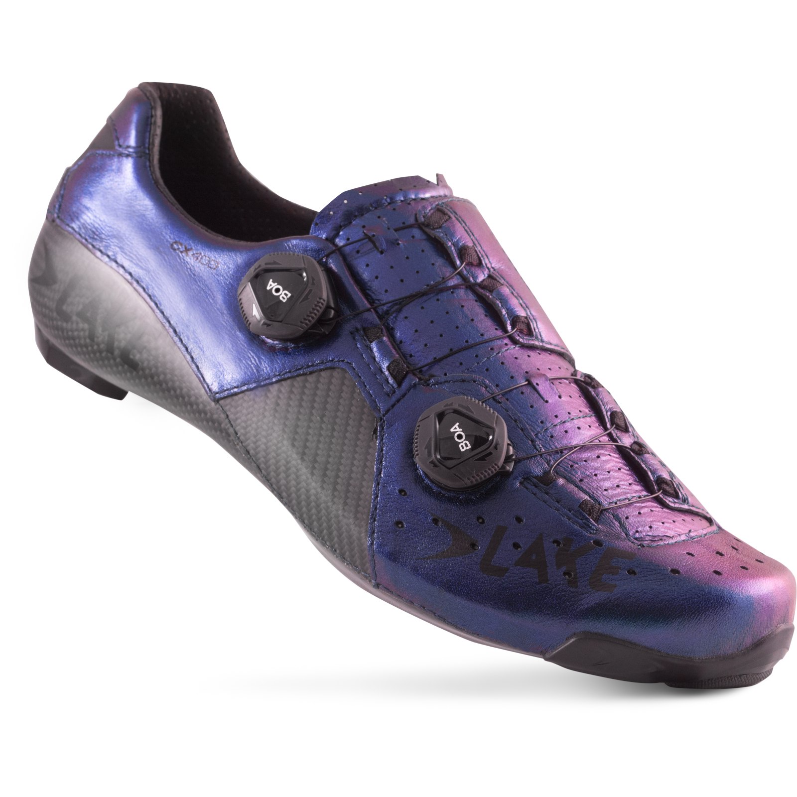 Image of Lake CX403 Road Shoes - chameleon blue/black