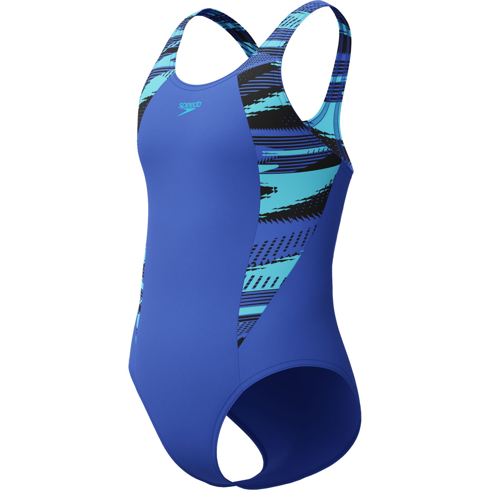 Speedo Boom Splice MuscleBack, Costume da Bagno Donna, Grigio (Grey/Pink), 28 (IT 38