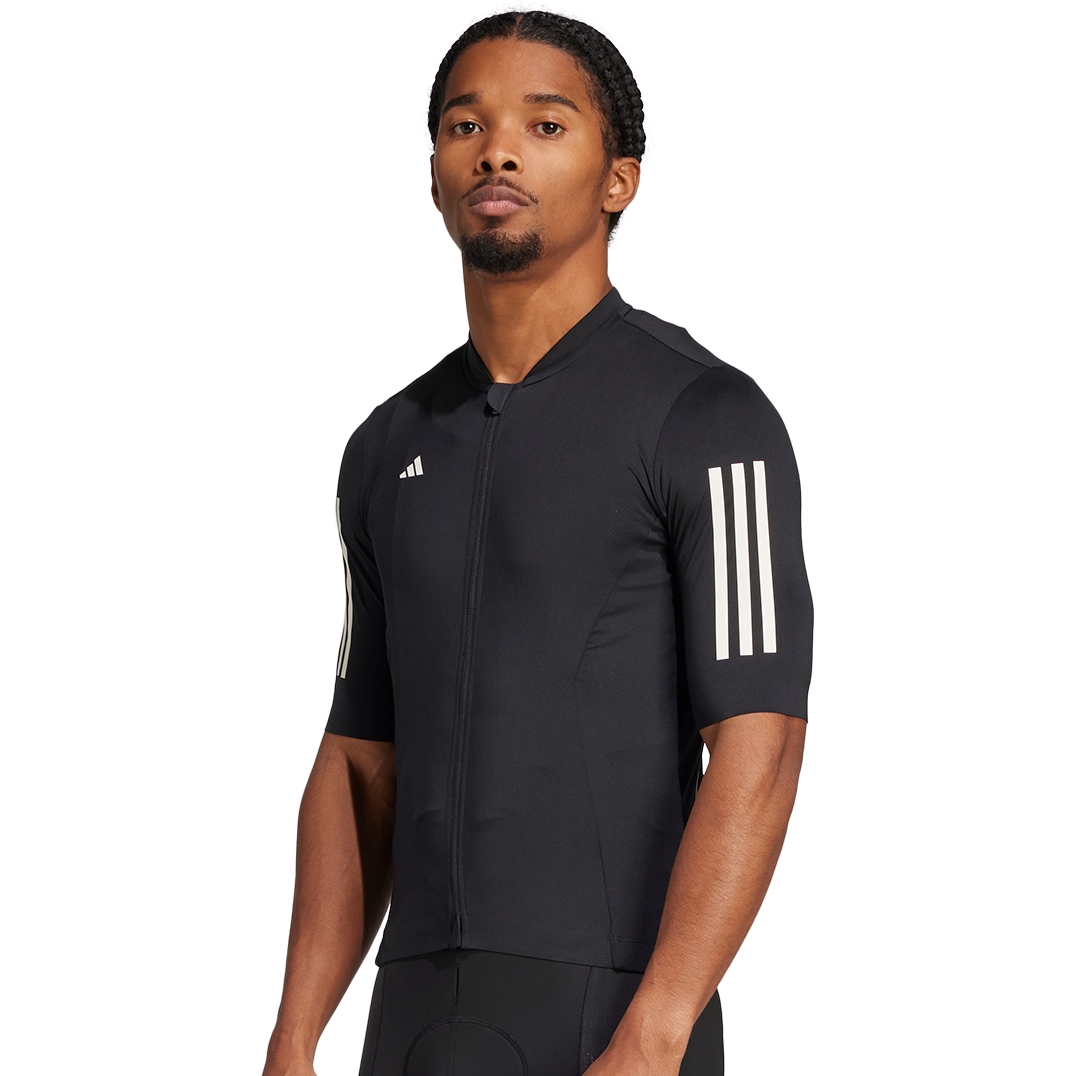 Produktbild von adidas Tempo 3-Stripes Radtrikot Herren - schwarz JD7177