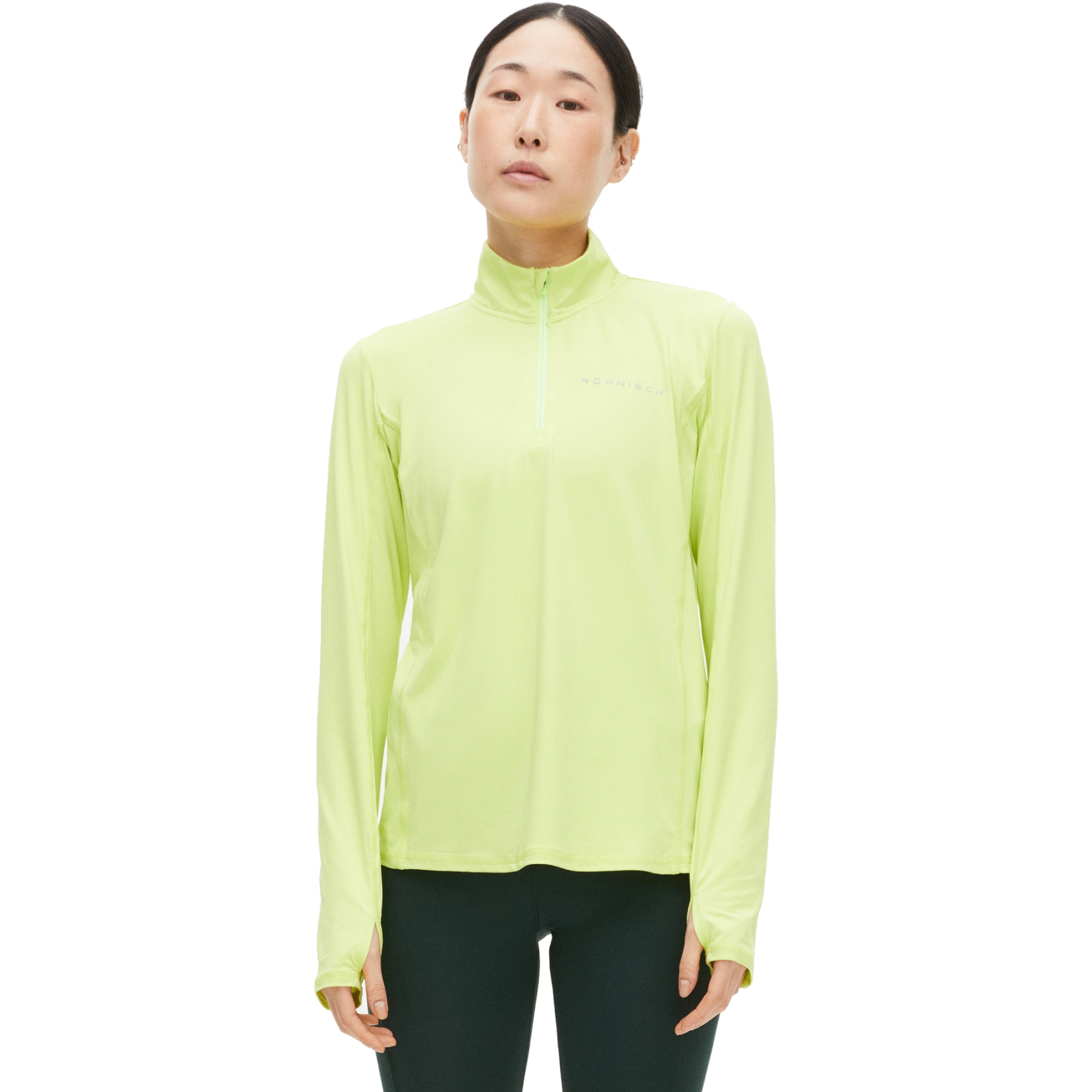 Picture of Röhnisch Light Thermo Half Zip Long Sleeve Shirt Women - Sharp Green